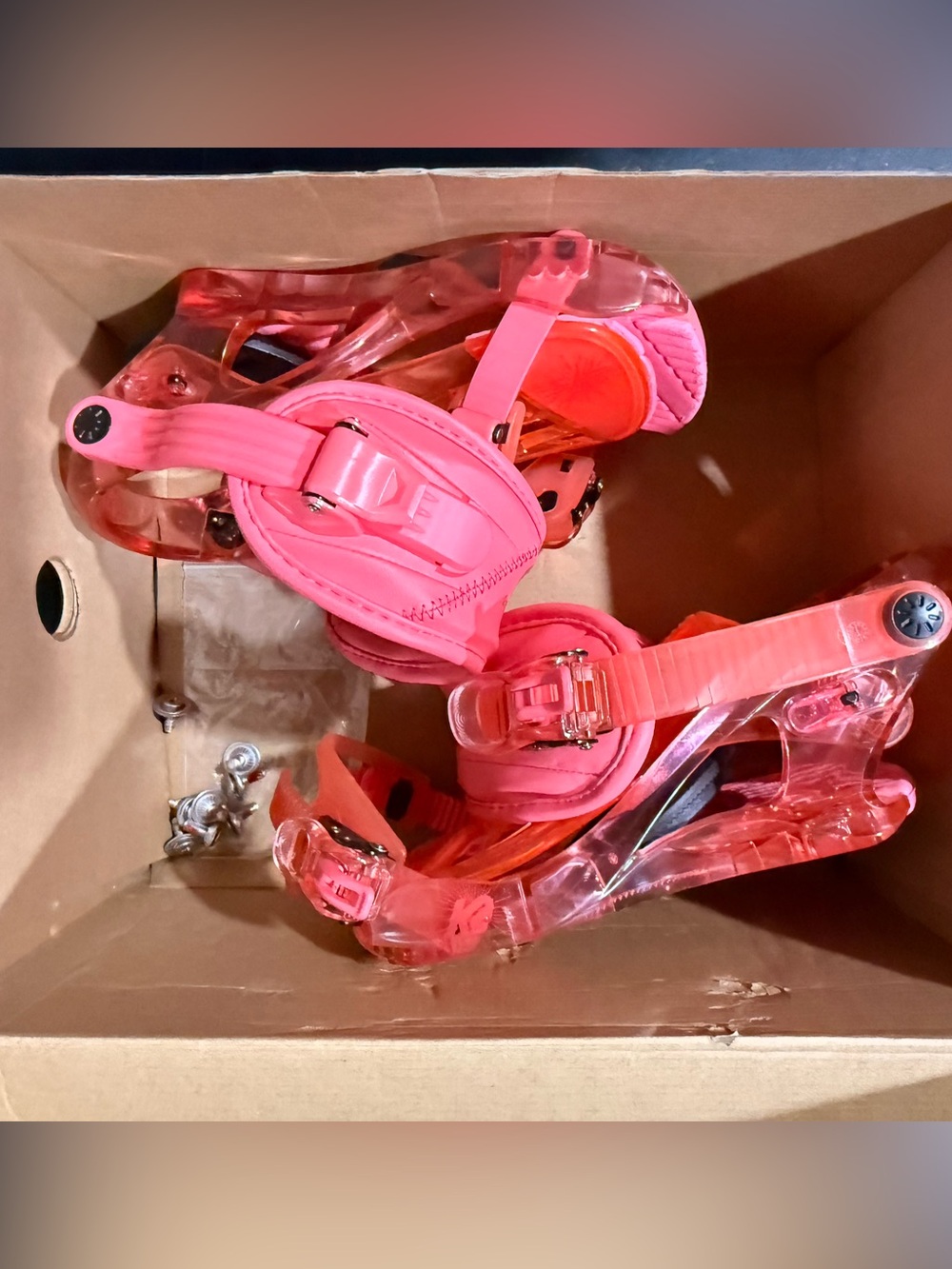 K2 Kat Snowboard Bindings medium pink